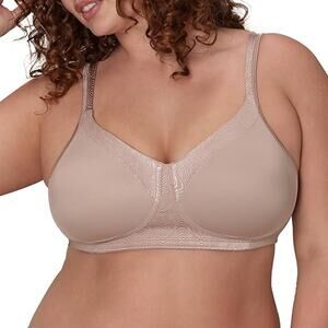 New Playtex Womens 42B Tan Wireless Bra 18 Hour Full Coverage T-Shirt Bra